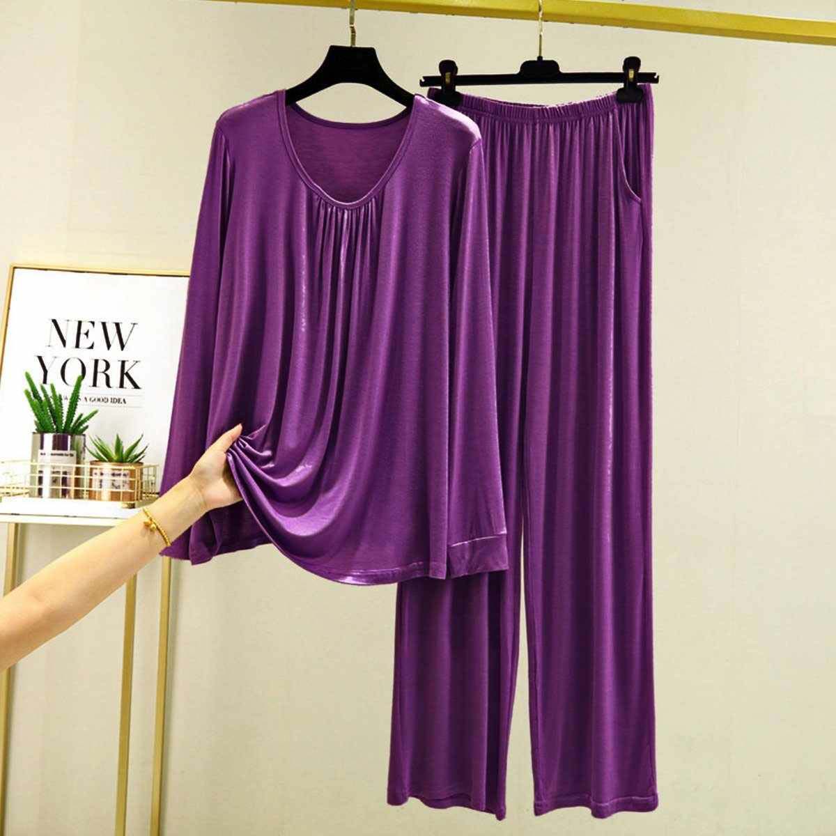 Neck Geadar-Style 2-Pcs Lounge And Night Wear Suit. WLW-14