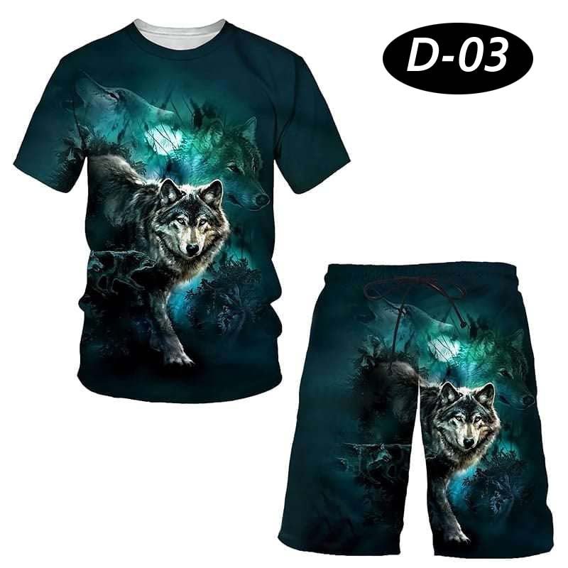 Premium Quality 2-Pcs 3D Printed Summer Suit.
