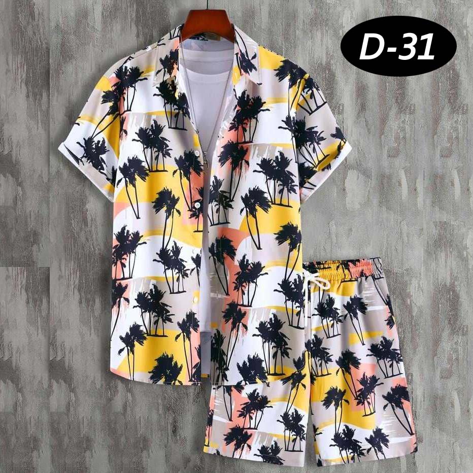 All-Over 3D Printed Premium Quality Dry-Fit 2-Pcs Summer Suit. D-31