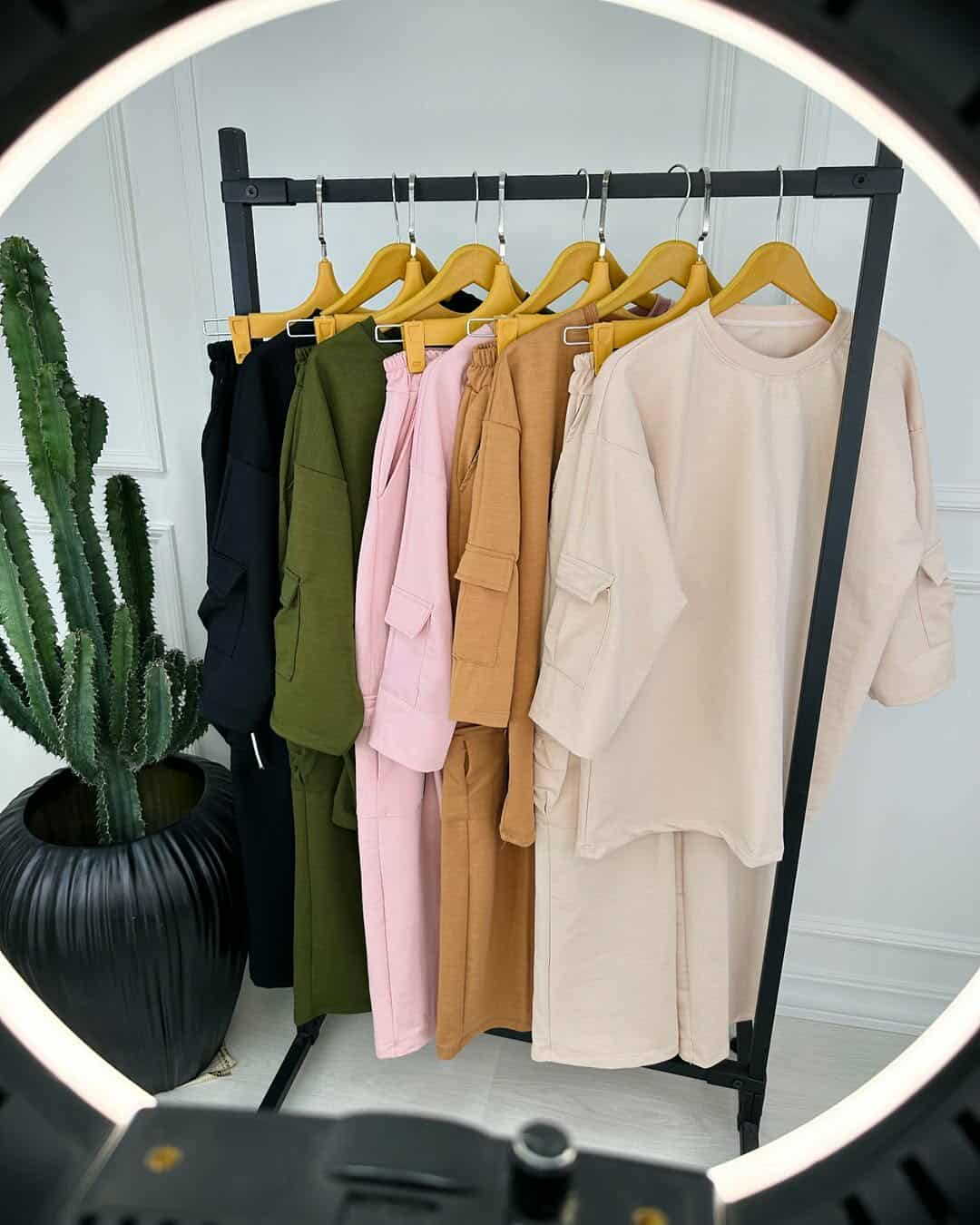 Drop-Shoulder 6-Pocket Cargo Zipper Style Western 2-Pcs Summer Tracksuit For Her. WSTS-07