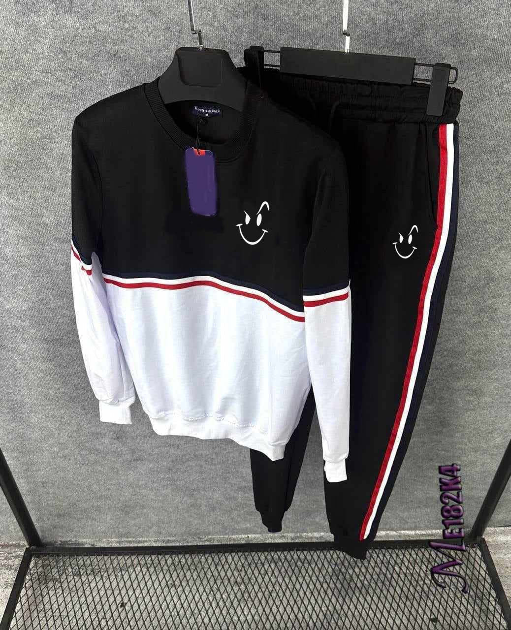 T-Stripe Naughty Printed Sweat Style Winter 2-Pcs Tracksuit. MWTS-505