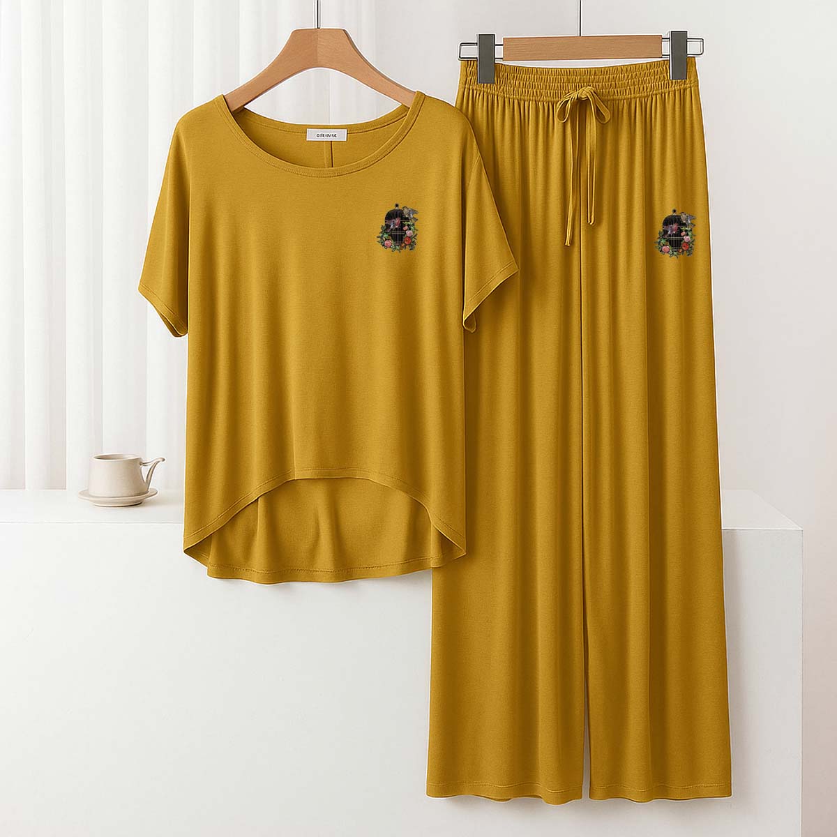 RH-Style Logo-Printed 2-Pcs Lounge And Night Wear Suit. WLW-01