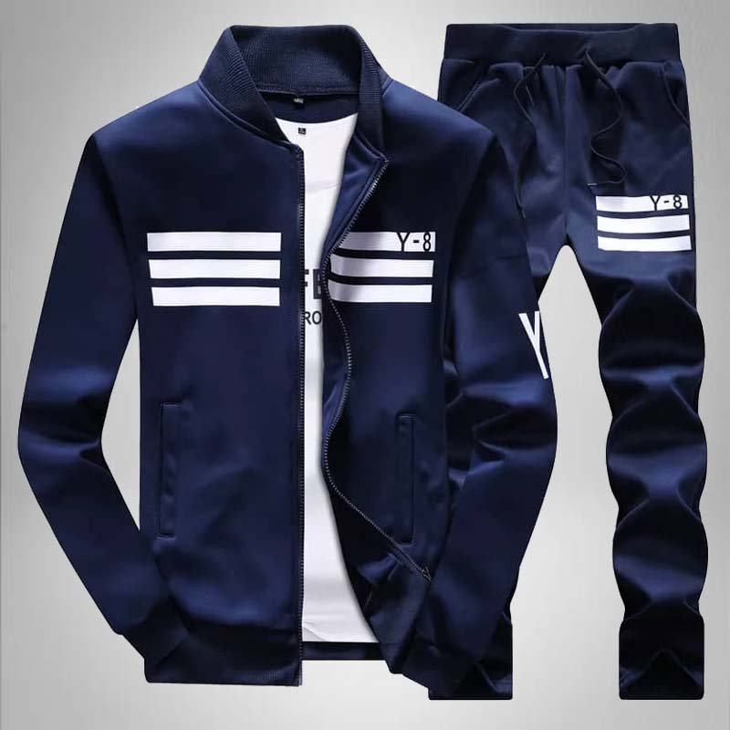 Y8 3-Stripe 2-Pcs Premium Quality Winter Tracksuit.